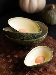Rockett St George Set of 4 Green Avocado Nesting Bowls - Image 1 of 6