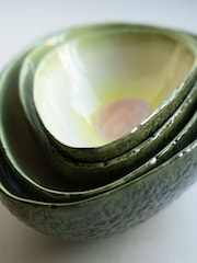 Rockett St George Set of 4 Green Avocado Nesting Bowls - Image 2 of 6