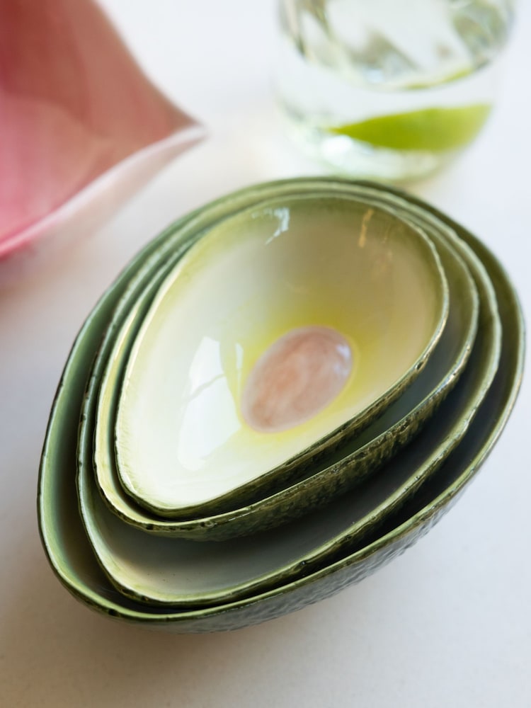 Rockett St George Set of 4 Green Avocado Nesting Bowls - Image 6 of 6