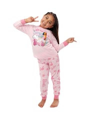 Character Pink Barbie Unicorn Sparkly Pyjamas - Image 12 of 13