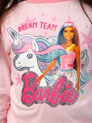 Character Pink Barbie Unicorn Sparkly Pyjamas - Image 13 of 13
