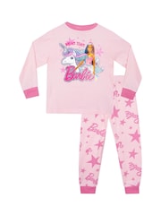 Character Pink Barbie Unicorn Sparkly Pyjamas - Image 3 of 13