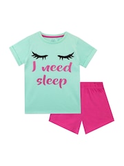 Harry Bear Blue I Need Sleep Short Pyjamas - Image 1 of 3