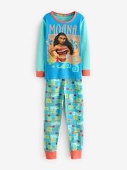 Character Blue Disney Moana Snuggle Fit Pyjamas - Image 1 of 10