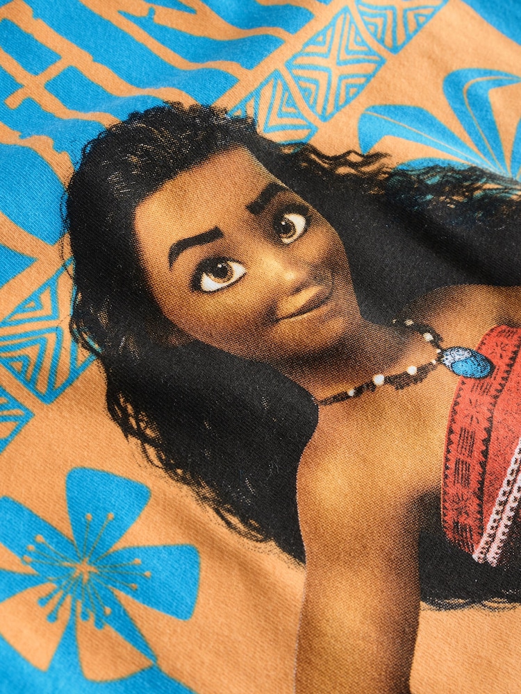 Character Blue Disney Moana Snuggle Fit Pyjamas - Image 4 of 10