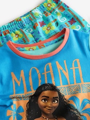 Character Blue Disney Moana Snuggle Fit Pyjamas - Image 5 of 10