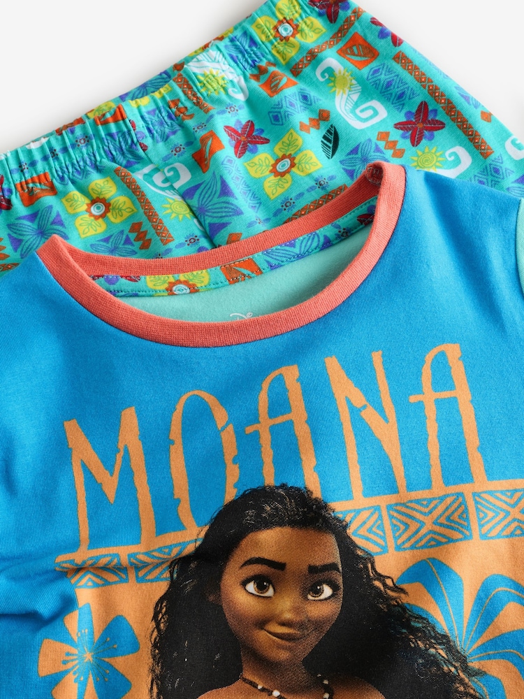 Character Blue Disney Moana Snuggle Fit Pyjamas - Image 5 of 10