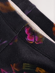 Baker by Ted Baker 2 Piece Longline Black Hoodie and Printed Leggings Set - Image 4 of 6
