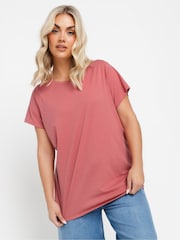 Yours Curve Pink Core Basic T-Shirts 3 Pack - Image 2 of 9