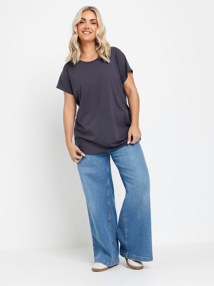 Yours Curve Pink Core Basic T-Shirts 3 Pack - Image 5 of 9