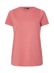 Yours Curve Pink Core Basic T-Shirts 3 Pack - Image 7 of 9