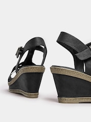 Yours Curve Black Extra Wide Fit Extra Wide Fit T-Bar Heeled Sandals - Image 5 of 5