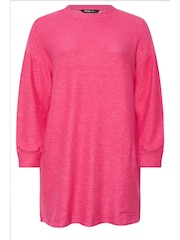 Yours Curve Pink Soft Touch Jumper Dress - Image 5 of 5