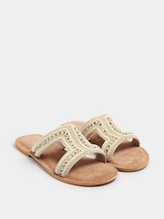 Long Tall Sally Natural Beaded Mules - Image 2 of 5