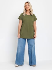 Yours Curve Brown Core Basic T-Shirts 3 Pack - Image 5 of 9