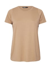 Yours Curve Brown Core Basic T-Shirts 3 Pack - Image 8 of 9