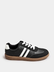 Yours Curve Black Extra Wide Fit Extra-Wide Fit Retro Stripe Trainers - Image 2 of 4