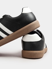 Yours Curve Black Extra Wide Fit Extra-Wide Fit Retro Stripe Trainers - Image 4 of 4
