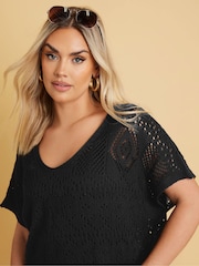 Yours Curve Black Boxy Cover-Up - Image 3 of 9