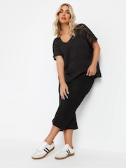 Yours Curve Black Boxy Cover-Up - Image 6 of 9