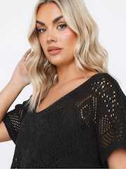 Yours Curve Black Boxy Cover-Up - Image 8 of 9