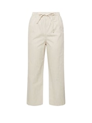 Yours Curve Striped Pull On Wide Leg 100% Cotton Jeans - Image 5 of 5