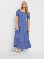 Long Tall Sally Blue Boho Tiered Dress - Image 1 of 5