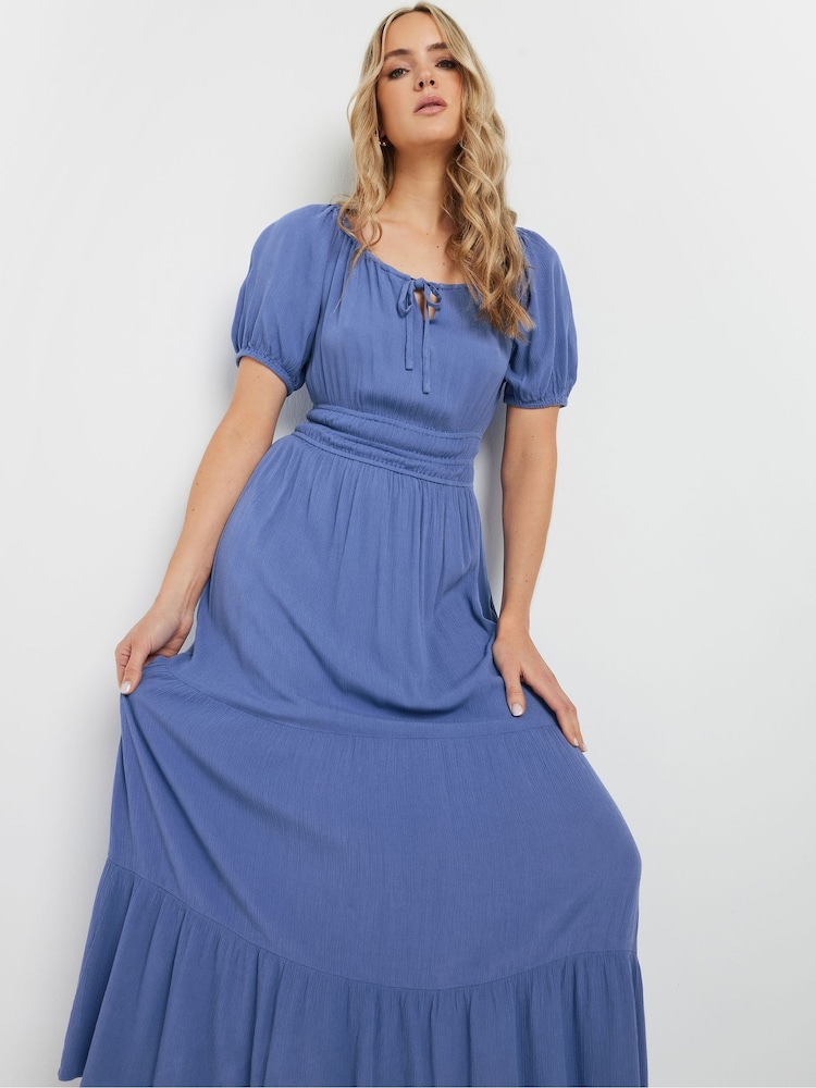 Long Tall Sally Blue Boho Tiered Dress - Image 4 of 5