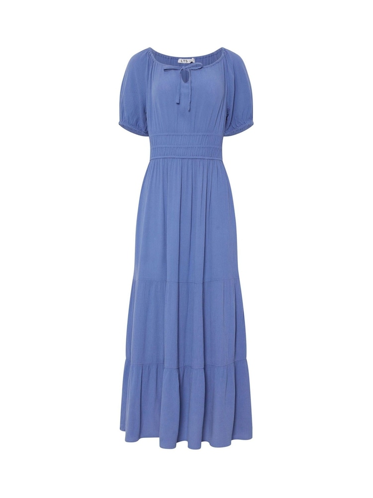 Long Tall Sally Blue Boho Tiered Dress - Image 5 of 5