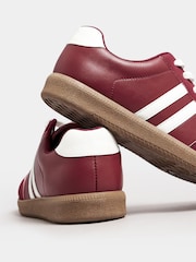 Yours Curve Red Extra Wide Fit Extra-Wide Fit Retro Stripe Trainers - Image 4 of 4