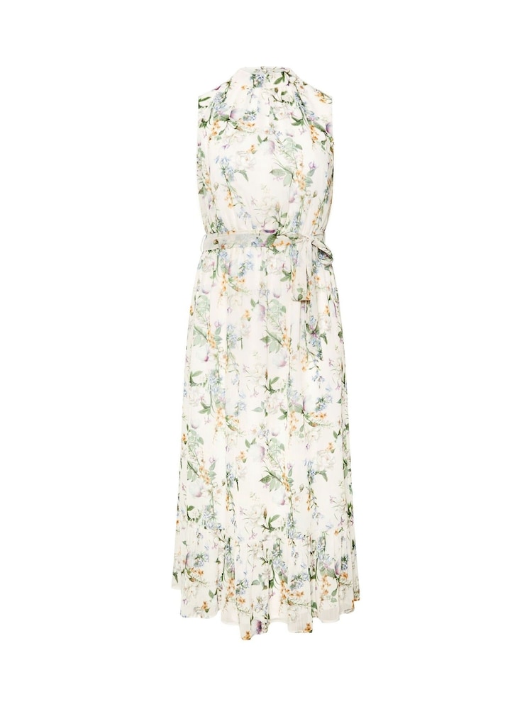 Yours Curve Natural London Tiered Maxi Dress - Image 6 of 6