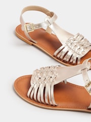 Long Tall Sally Gold Leather Fisherman Sandals - Image 5 of 5