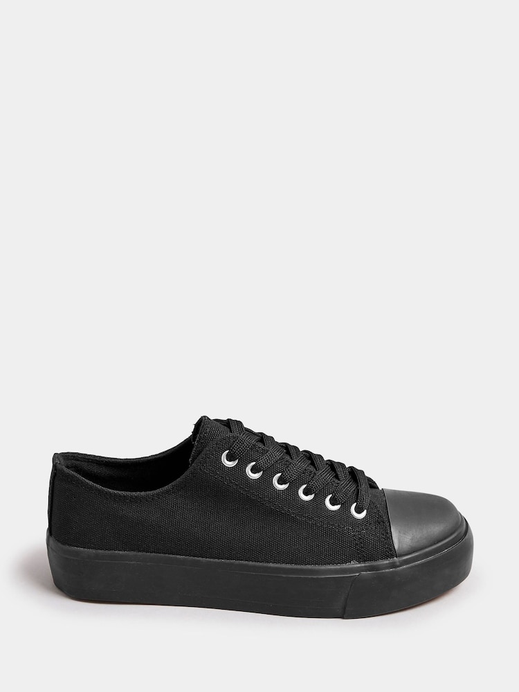 Черный - Long Tall Sally Canvas Mid Flatform Trainers - Изображение 2 из 5