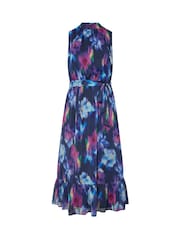 Yours Curve Blue London Tiered Maxi Dress - Image 6 of 6