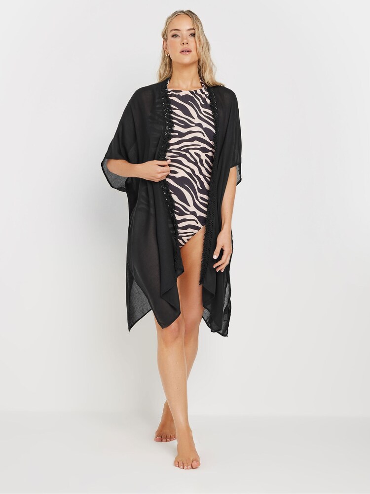 Long Tall Sally Black Tassel Trim Kaftan - Image 2 of 5 Long Tall Sally Black Tassel Trim Kaftan - Image 2 of 5