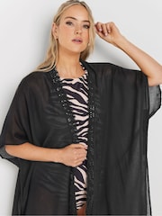 Long Tall Sally Black Tassel Trim Kaftan - Image 4 of 5