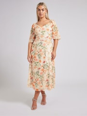 Yours Curve Natural London V-Neck Maxi Dress - Image 5 of 6