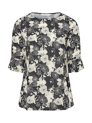 Yours Curve Black London Crochet Trim Blouse - Image 5 of 5