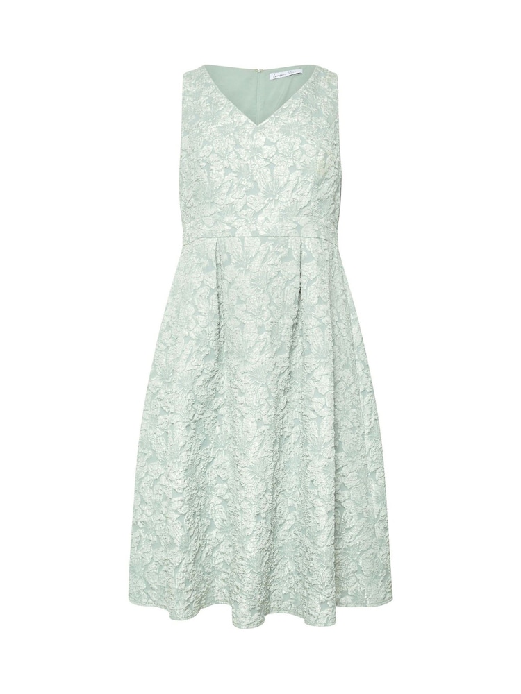 Grün - Yours Curve London Jacquard V-Neck Prom Skater Dress - Bild 5 von 5 Grün - Yours Curve London Jacquard V-Neck Prom Skater Dress - Bild 5 von 5