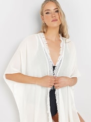 Long Tall Sally White Tassel Trim Kaftan - Image 4 of 5