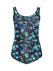 Yours Curve Black New Splash Active Swimsuit - Image 5 of 6