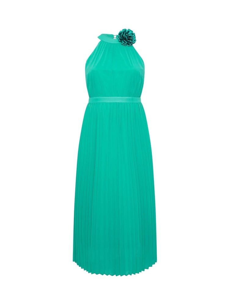 Темно-синий - Yours Curve London Pleated Choker Corsage Dress - Image 6 of 6