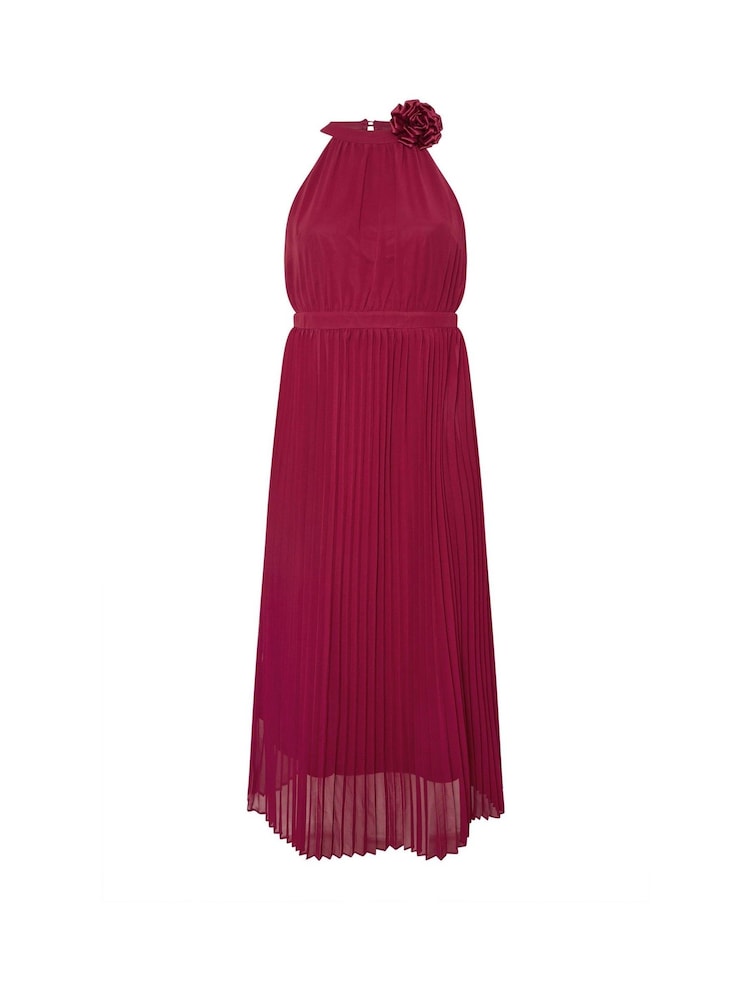 Красный - Yours Curve London Pleated Choker Corsage Dress - Image 5 of 5