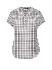 Yours Curve Grey Textured Notchneck Blouse - Image 5 of 5
