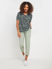 M&Co Black Short Sleeve Boho Print Top - Image 2 of 5
