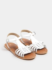 Long Tall Sally White Leather Fisherman Sandals - Image 2 of 5