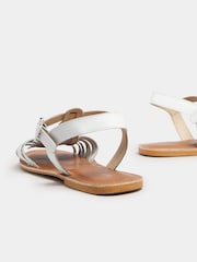 Long Tall Sally White Leather Fisherman Sandals - Image 4 of 5