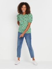 M&Co Green Shirred Cuff T-Shirt - Image 2 of 5