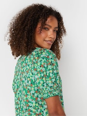 M&Co Green Shirred Cuff T-Shirt - Image 3 of 5