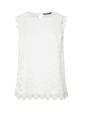 Yours Curve White Lace Shell Top - Image 5 of 5